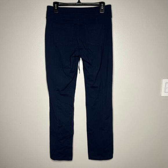 ATHLETA Women's Size Small Navy Joggers Zip Pockets Tapered Leg Stretch Material - Picture 5 of 8